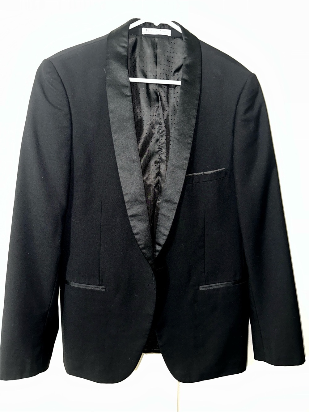 Paisley & Gray Slim Fit Black Tuxedo Jacket Shawl Lapel Blazer Men’s 40R